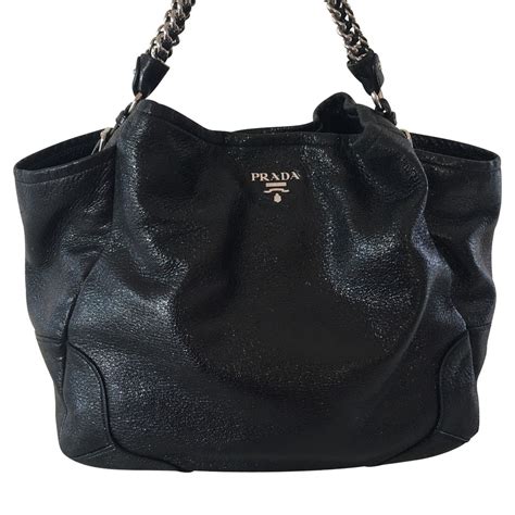 borse prada tessuto e inserti pelle nera|Borse in Pelle, Tessuto Jacquard e Nylon da Donna .